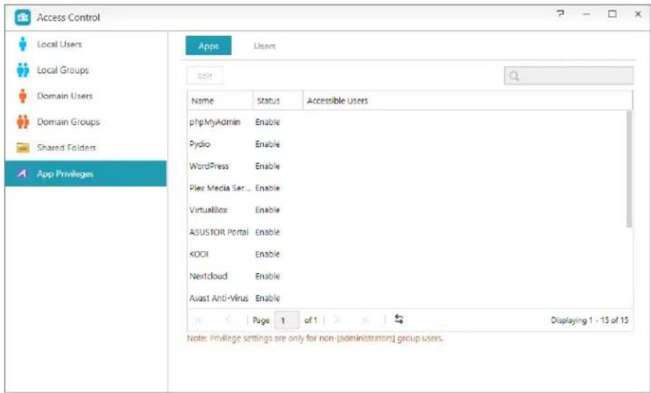 Asustor AS3102T V2 - Privileges toevoegen - 1