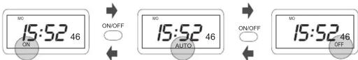 MO 15:52 46 ON/OFF NO 15:52 46 AUTO ON/OFF NO 15:52 46 OFF