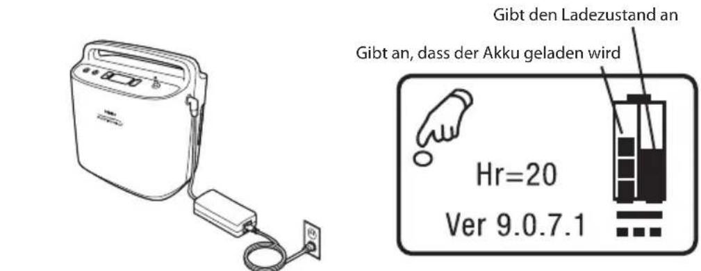Philips Respironics SimplyGo - Aufladen des Akkus mit dem Netzteil - 1
