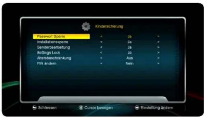 KATHREIN UFS 810 - Kindersicherung einstellen - 1