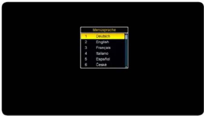 KATHREIN UFS 810 - TV-Gerät/Receiver einschalten und Sprache wählen - 1
