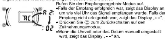 CASIO 4335 - Ergebnis des letzten Empfangsversuchs kontrollieren - 1