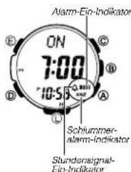 CASIO 3415 - Einen Alarm und das Stundensignal ein- und ausschalten - 1