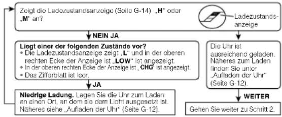 CASIO 3281 - Kontrollieren Sie die Batterieladung. - 1