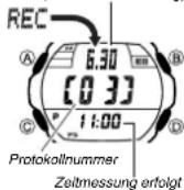 CASIO 3197 - Rundenzeit und Zwischenzeit im Display positionieren - 2