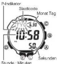 CASIO 3173 - Aktuelle Einstellungen von Uhrzeit und Datum ändern - 1