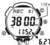 CASIO 3173 - Höhendatensätze einsehen - 2