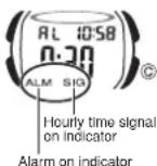 CASIO 2898 - To turn the Daily Alarm and Hourly Time Signal on and off - 1