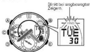 CASIO 5442 - Wegbewegen der Zeiger für bessere Einsehbarkelt - 1