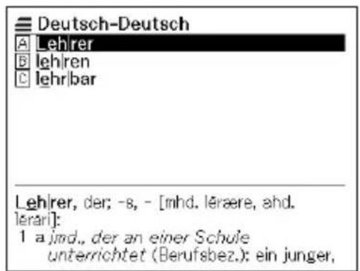 Deutsch-Deutsch A Lehrer B lehrer C lehrbar Lehrer, der; -s, - [mhd. lérare, ahd. lerari]: 1 a jmd., der an einer Schule unterrichtet (Berufsbez.): ein junger,