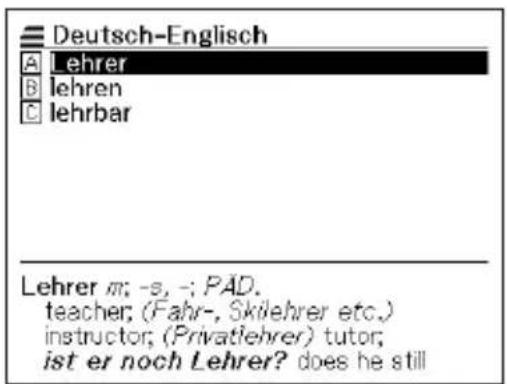 Deutsch-Englisch A Lehrer B lehren C lehrbar Lehrer m; -s, -; PAD. teacher; (Fahr-, Skilehrer etc.) instructor; (Privatlehrer) tutor; ist er noch Lehrer? does he still