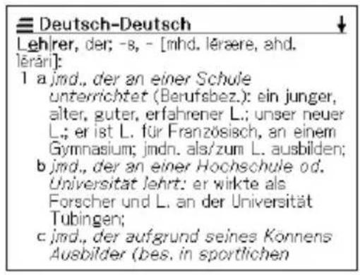 Deutsch-Deutsch Lehrer, der; -s, - [mhd. lérare, ahd. lérari]: 1 a jmd., der an einer Schule unterrichtet (Berufsbez.): ein junger, alter, guter, erfahrener L.; unser neuer L.; er ist L. für Französisch, an einem Gymnasium; jmdn. als/zum L. ausbilden; b jmd., der an einer Hochschule od. Universitat lehrt: er wirkte als Forscher und L. an der Universität Tubingen; c jmd., der aufgrund seines Konnens Ausbilder (bes. in sportlichen