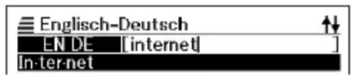 Englisch-Deutsch EN DE [internet] In-ter-net