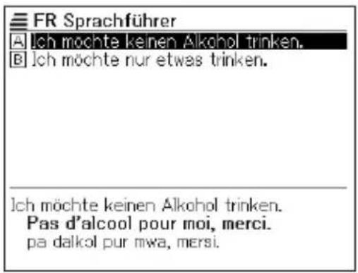 FR Sprachführer A Ich möchte keinen Alkohol trinken. B Ich möchte nur etwas trinken. Ich möchte keinen Alkohol trinken. Pas d'alcool pour moi, merci. pa dalkol pur mwa, mersi.