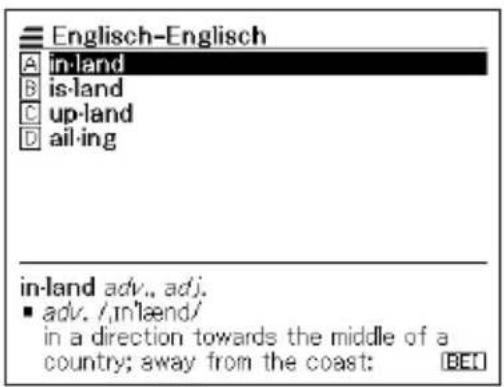CASIO EW-G3000 - Rechtschreibprüfung der englischen Begriffe (Rechtschreibprüfung = Spell Check) - 2