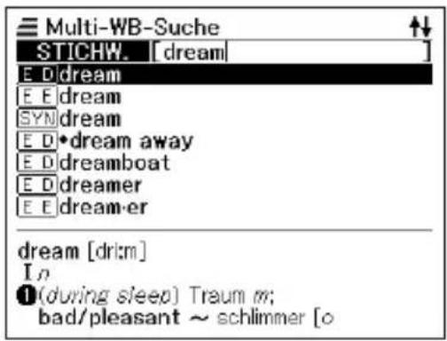 CASIO EW-G2200 - ◆Multi-Wörterbuchsuche - 1