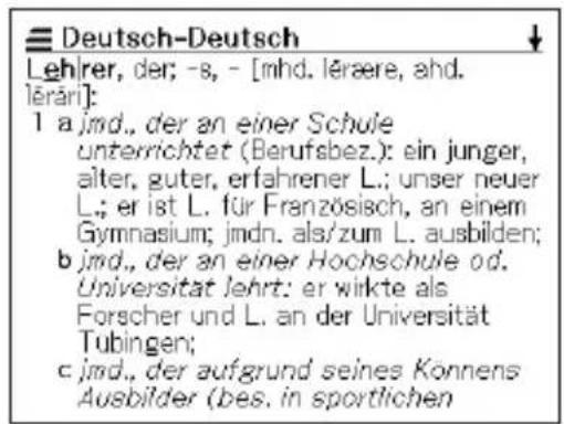 Deutsch-Deutsch Lehrer, der; -s, - [mhd. lérare, ahd. lérari]: 1 a jmd., der an einer Schule unterrichtet (Berufsbez.): ein junger, alter, guter, erfahrener L.; unser neuer L.; er ist L. für Französisch, an einem Gymnasium; jmdn. als/zum L. ausbilden; b jmd., der an einer Hochschule od. Universität lehrt: er wirkte als Forscher und L. an der Universität Tübingen; c jmd., der aufgrund seines Konnens Ausbilder (bes. in sportlichen
