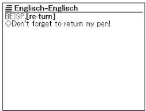 ≡ Englisch-Englisch BEISP.[re-tum] ◇Don't forget to return my pen!