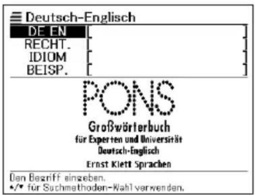 Deutsch-Englisch DE EN RECHT. IDIOM BEISP. PONS Großwörterbuch für Experten und Universität Deutsch-Englisch Ernst Klett Sprachen Den Begriff eingeben. •/• für Suchmethoden-Wahl verwenden.