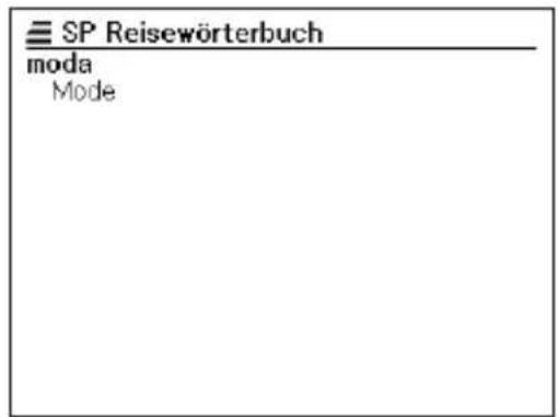 SP Reisewörterbuch moda Mode