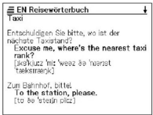 EN Reisewörterbuch Taxi Entschuldigen Sie bitte, wo ist der nächste Taxistand? Excuse me, where's the nearest taxi rank? [iks'kluz 'ml: 'weez ðə 'nærst 'tæksɪræŋk] Zum Bahnhof, bitte! To the station, please. [to ðə 'steɪʃn pliz]