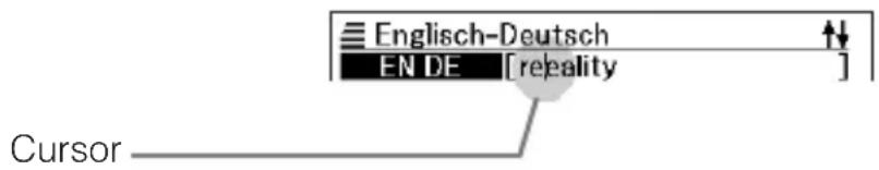 Englisch-Deutsch EN DE [reality] Cursor