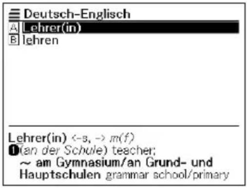 Deutsch-Englisch A Lehrer(in) B lehren Lehrer(in) <-s, -> m(f) ①(an der Schule) teacher; ~ am Gymnasium/an Grund- und Hauptschulen grammar school/primary