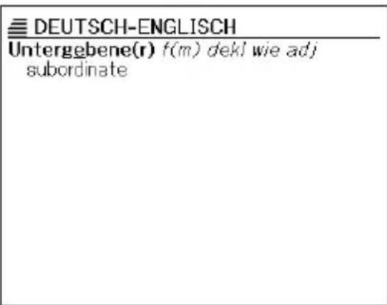 DEUTSCH-ENGLISCH Untergebene(r) f(m) dekl wie adj. subordinate