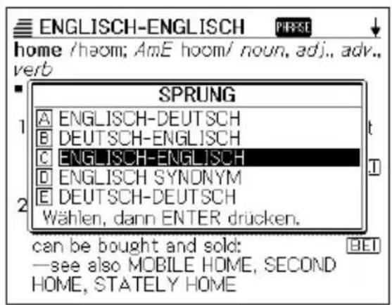 CASIO EW-G2100 - Nachschlagen eines innerhalb einer Definitions- oder Erläuterungsanzeige verwendeten Begriffs (SPRUNG) - 2