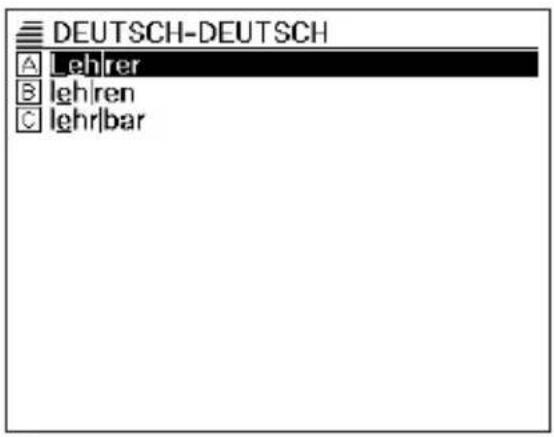 DEUTSCH-DEUTSCH A Lehrer B lehren C lehrbar