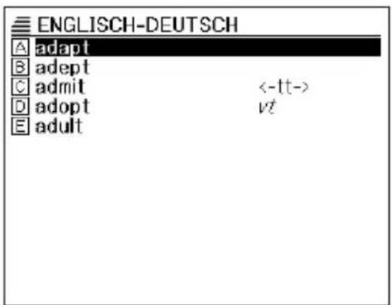 ENGLISCH-DEUTSCH A adapt B adept C admit <-tt-> D adopt v2 E adult