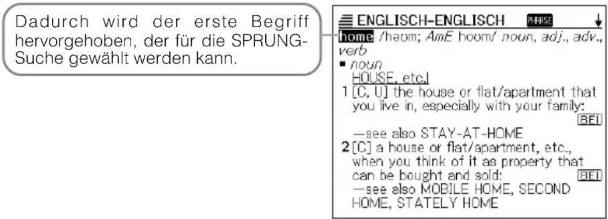 Dadurch wird der erste Begriff hervorgehoben, der für die SPRUNG-Suche gewählt werden kann. ENGLISCH-ENGLISCH home /haum; AmE houm/ noun, adj., adv., verb ■ noun HOUSE, etc.) 1 [C, U] the house or flat/apartment that you live in, especially with your family: —see also STAY-AT-HOME 2 [C] a house or flat/apartment, etc., when you think of it as property that can be bought and sold: —see also MOBILE HOME, SECOND HOME, STATELY HOME