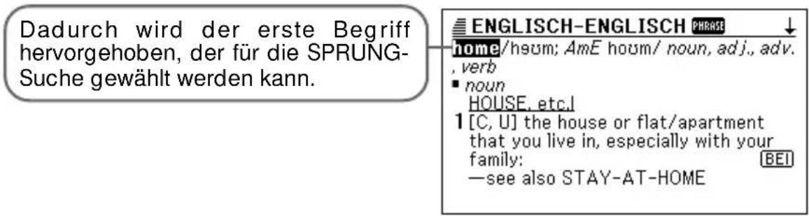 Dadurch wird der erste Begriff hervorgehoben, der für die SPRUNG-Suche gewählt werden kann. ENGLISCH-ENGLISCH PHRASE home/hsum; AmE houm/ noun, adj., adv., verb ■ noun HOUSE, etc.) 1 [C, U] the house or flat/apartment that you live in, especially with your family: —see also STAY-AT-HOME [BEI]
