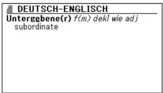 DEUTSCH-ENGLISCH Untergebene(r) f(m) dekl wie adj subordinate