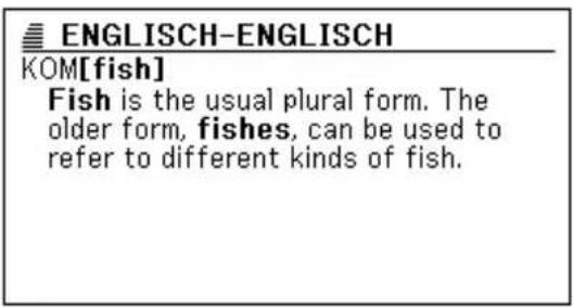 CASIO EW-G100 - Nachschlagen von Satzbeispielen und Erläuterungen - 2