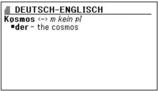 DEUTSCH-ENGLISCH Kosmos <-> m kein pl ■der ~ the cosmos