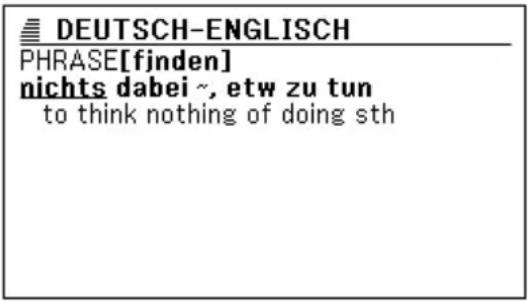 CASIO EW-G100 - Nachschlagen von Phrasen - 3