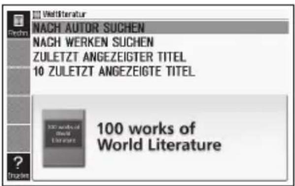 Weltliteratur NACH AUTOR SUCHEN NACH WERKEN SUCHEN ZULETZT ANGEZEIGTER TITEL 10 ZULETZT ANGEZEIGTE TITEL 100 works of World Literature 100 works of World Literature