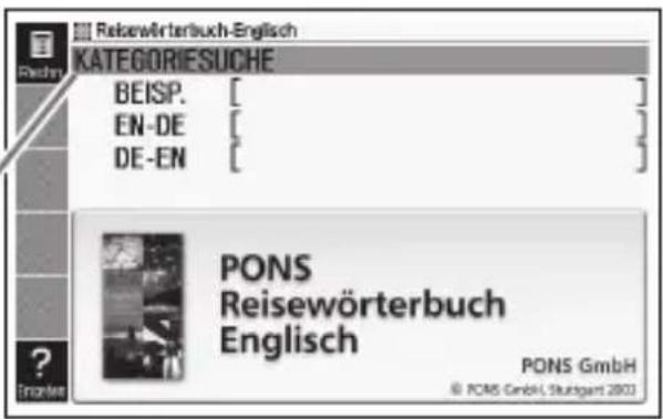 Reisewörterbuch-Englisch KATEGORIESUCHE BEISP. [ ] EN-DE [ ] DE-EN [ ] PONS Reisewörterbuch Englisch PONS GmbH © PONS GmbH, Stuttgart 2003