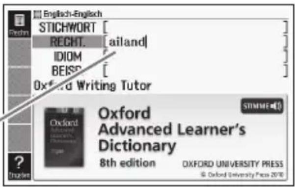 English-Englisch STICHWORT [ ] RECHT. [ailand] IDIOM BEISC [ ] Oxford Writing Tutor Oxford Advanced Learner's Dictionary 8th edition OXFORD UNIVERSITY PRESS © Oxford University Press 2018