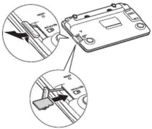 CASIO EW-G7000EP - ■ Einstecken und Entfernen einer microSD Speicherkarte - 1