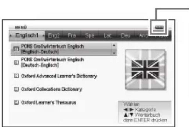 PONS Großwörterbuch Englisch [Englisch-Deutsch] PONS Großwörterbuch Englisch [Deutsch-Englisch] Oxford Advanced Learner's Dictionary Oxford Collocations Dictionary Oxford Learner's Thesaurus Wärken Kategorie Werterbuch dem ENTER drücken