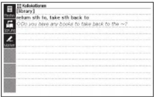 CASIO EW-G6500CP - Suchen nach gebräuchlichen Wortpaaren (Kollokationssuche) - 8
