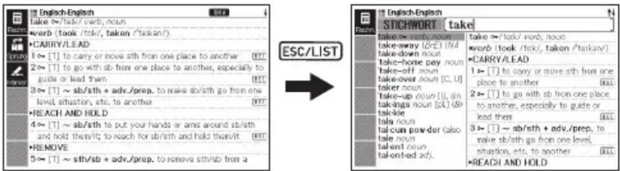 CASIO EW-G6500CP - Betrachten einer Listenanzeige - 1