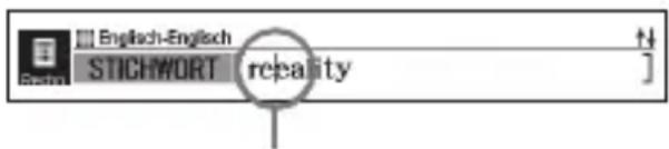 English-English STICHWORT repality