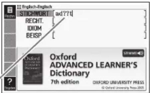 English-English STICHWORT [ad??t] RECHT. IDIOM BEISP Oxford ADVANCED LEARNER'S Dictionary 7th edition OXFORD UNIVERSITY PRESS © Oxford University Press 2005