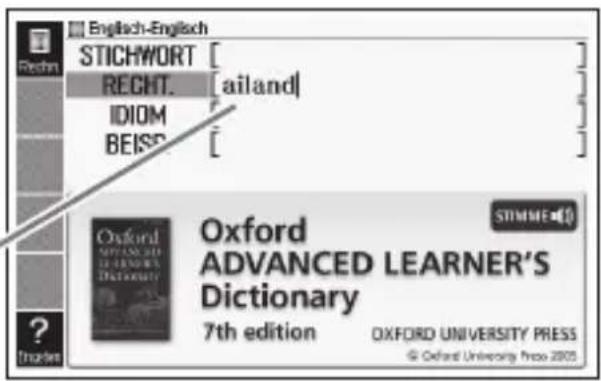 English-Englisch STICHWORT [ ] RIGHT. [ailand] IDIOM BEISD [ ] Oxford ADVANCED LEARNER'S Dictionary 7th edition OXFORD UNIVERSITY PRESS © Oxford University Press 2005