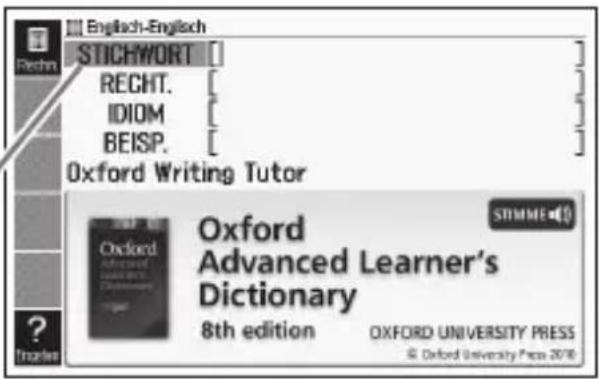 English-English STICHWORT RIGHT. IDIOM BEISP. Oxford Writing Tutor Oxford Advanced Learner's Dictionary 8th edition OXFORD UNIVERSITY PRESS © Oxford University Press 2016