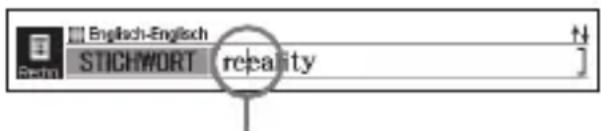 English-English STICHWORT repality