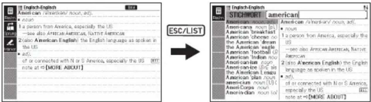 CASIO EW-G6000C - Betrachten einer Listenanzeige - 1